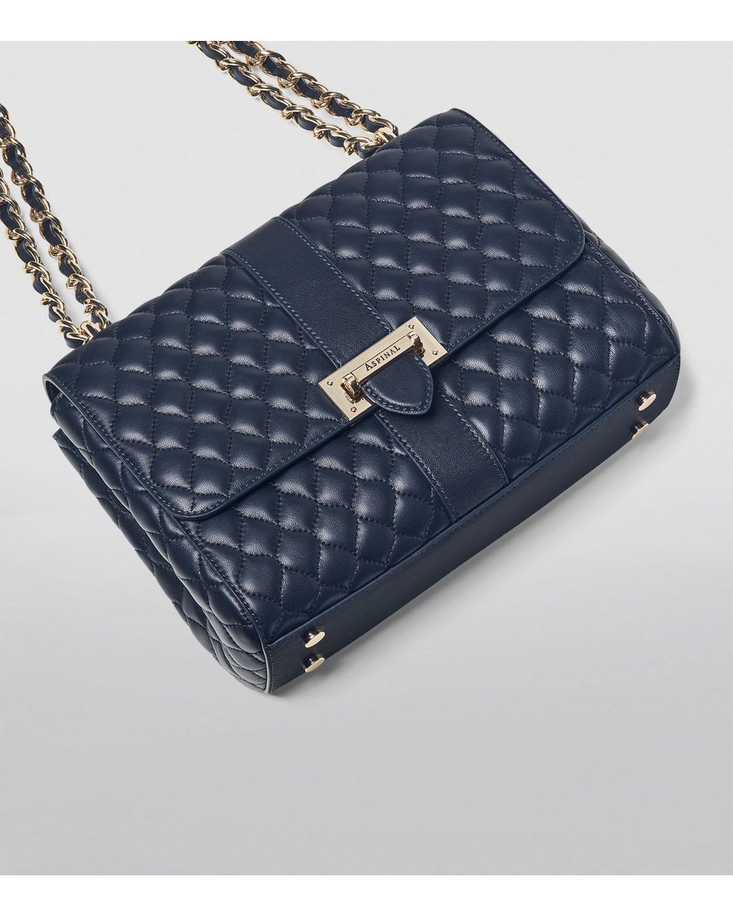 Aspinal Blue Large Lottie Shoulder Bag