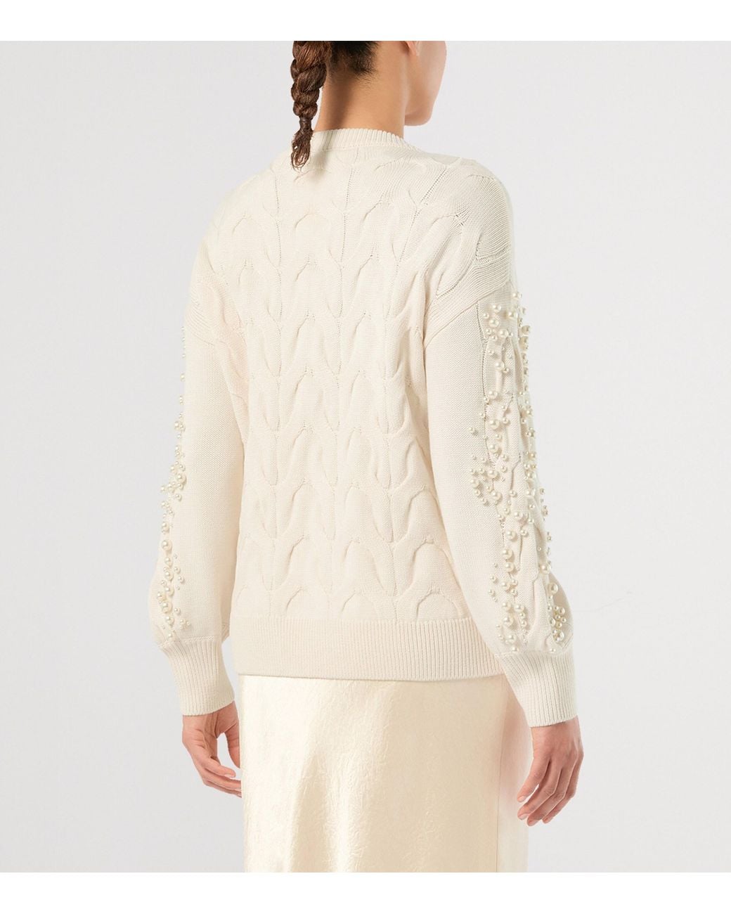 Marina Rinaldi Natural Virgin Wool-Blend Sweater