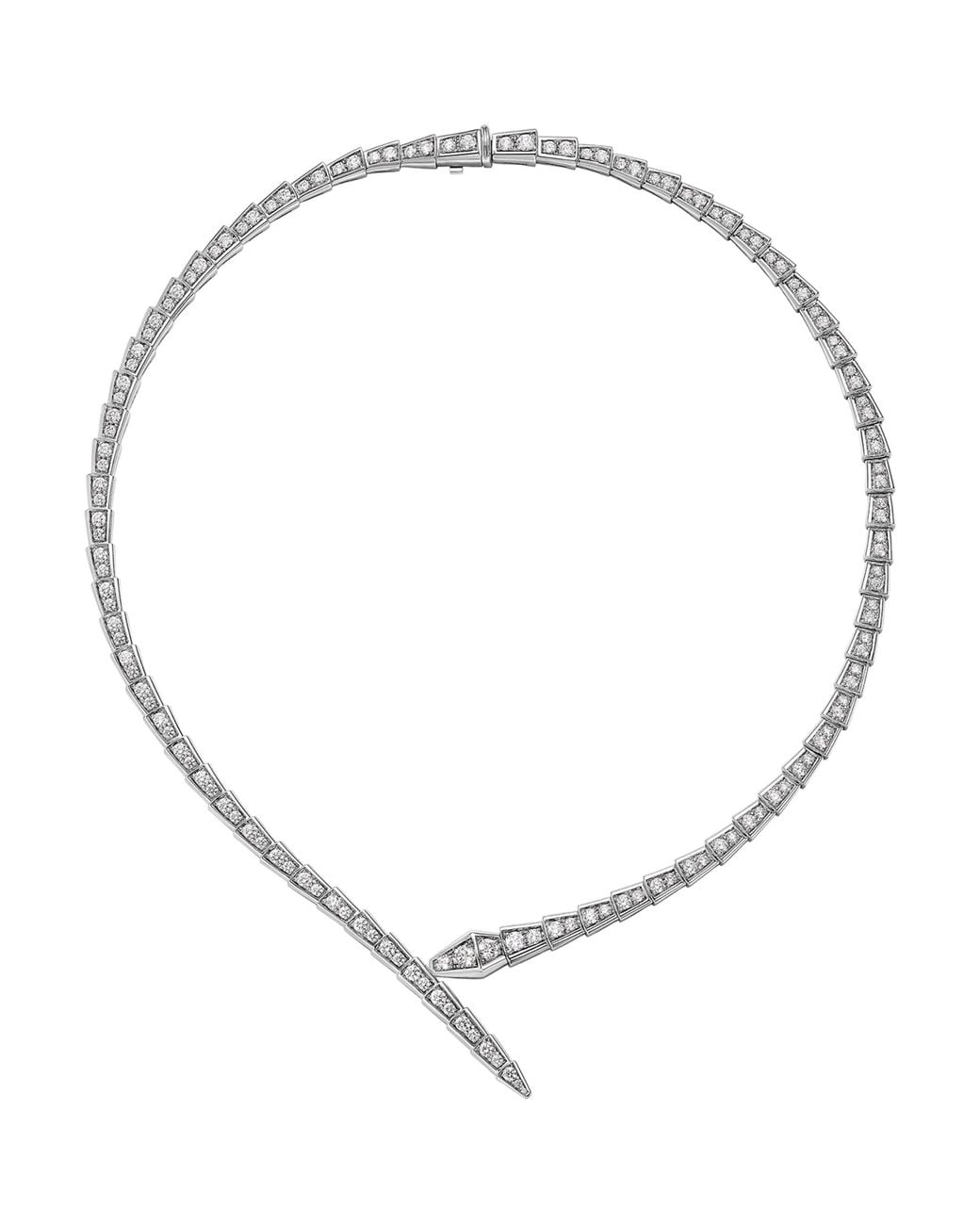 BVLGARI Metallic And Diamond Serpenti Viper Necklace