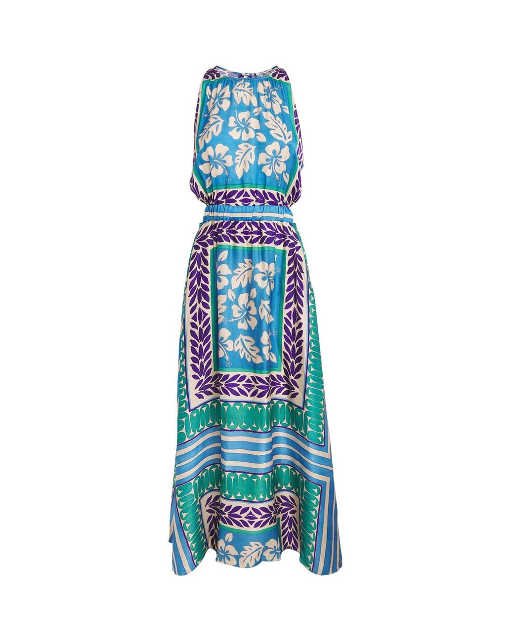 Sandro Blue Floral Maxi Dress