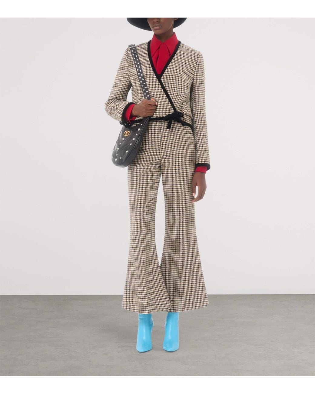 Valentino Red Silk Bow Shirt
