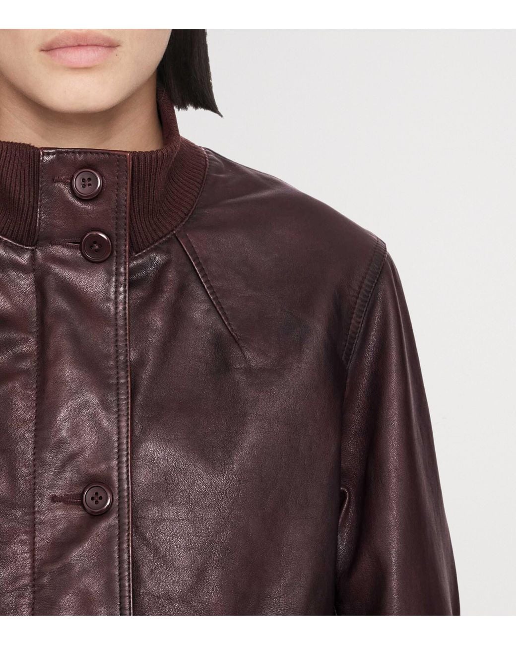 AllSaints Brown Memphis Leather Jacket