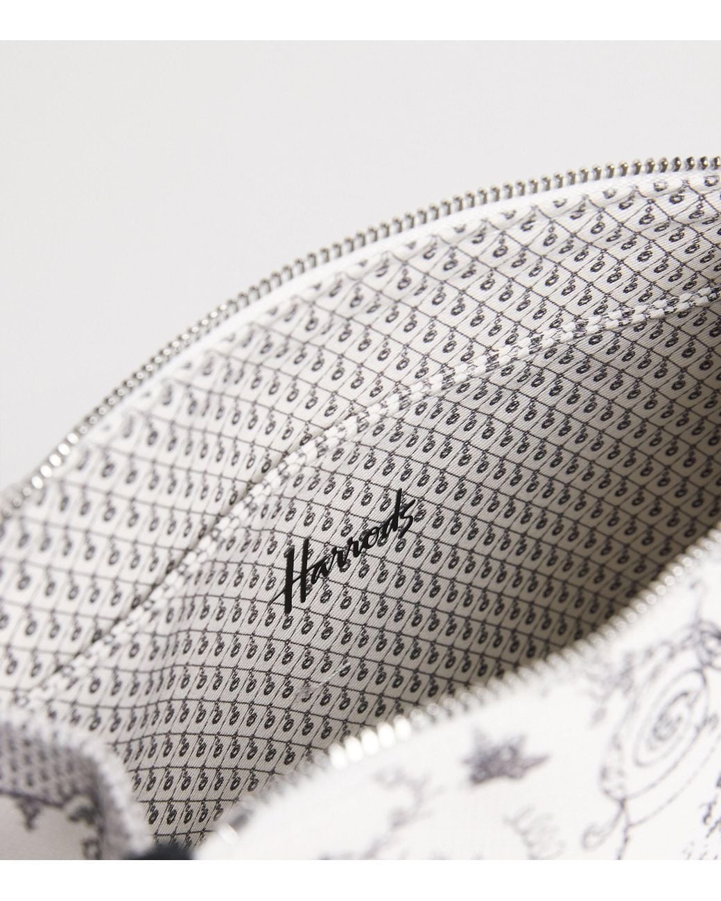 Harrods Metallic Lace Print Pouch