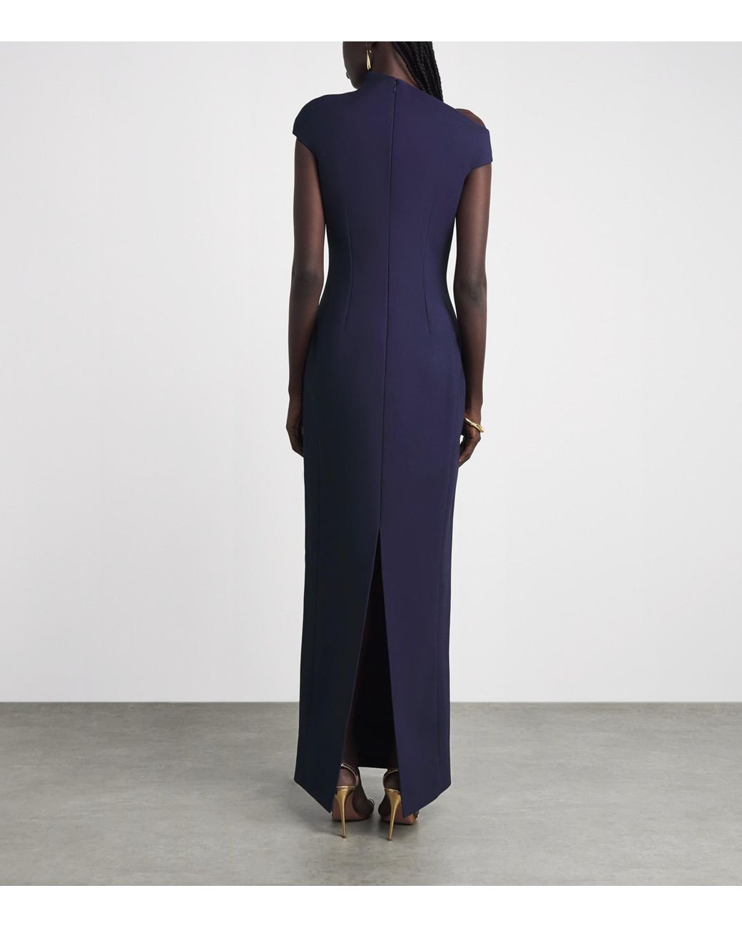 Solace London Blue One-Shoulder Arion Gown