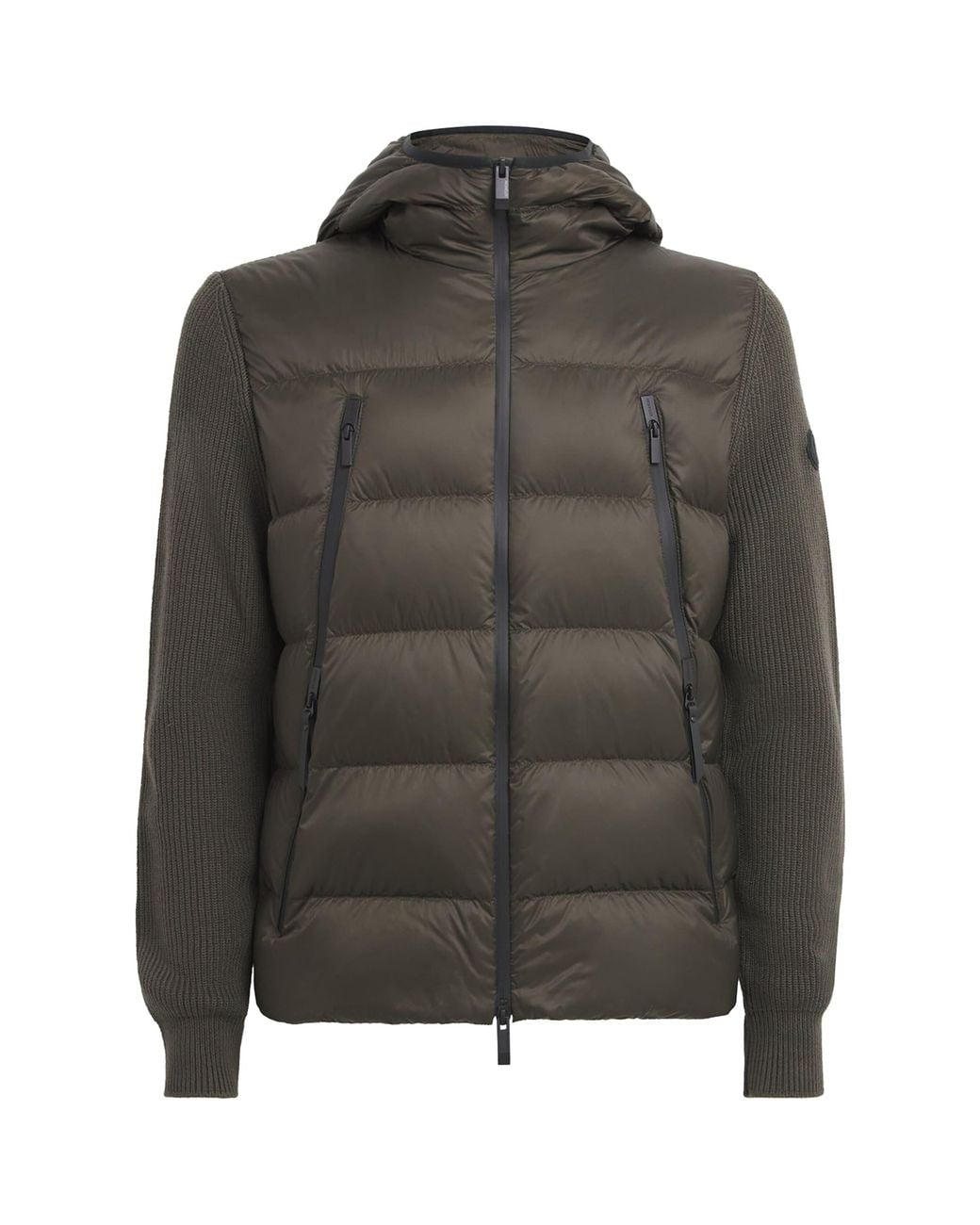Moncler Gray Virgin Wool Down-Filled Hybrid Jacket for men