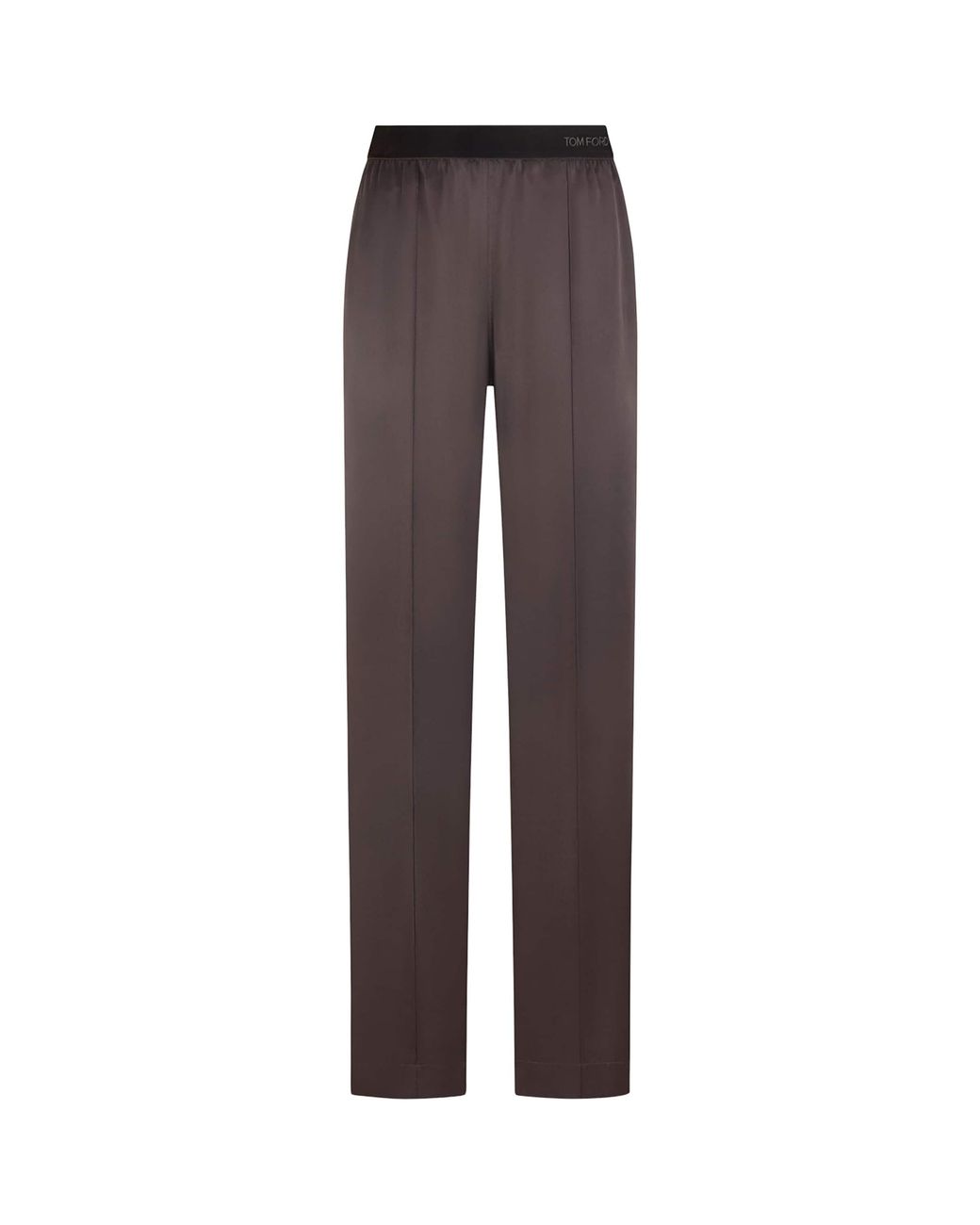 Tom Ford Brown Silk Satin Pyjama Trousers
