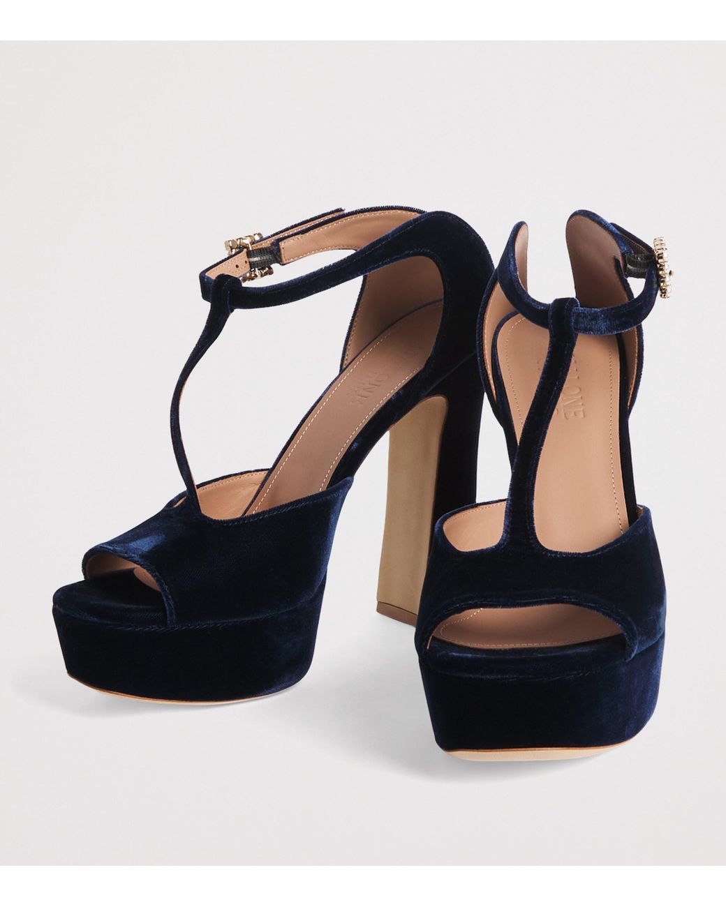 Malone Souliers Black Velvet Nomi Heeled Sandals 125