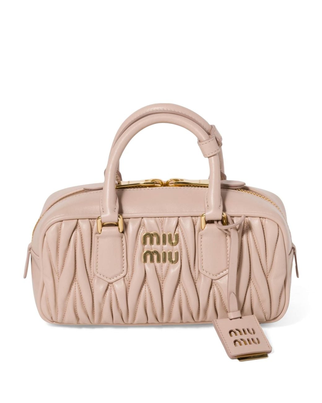 Miu Miu Pink Nappa Leather Arcadie Top-Handle Bag