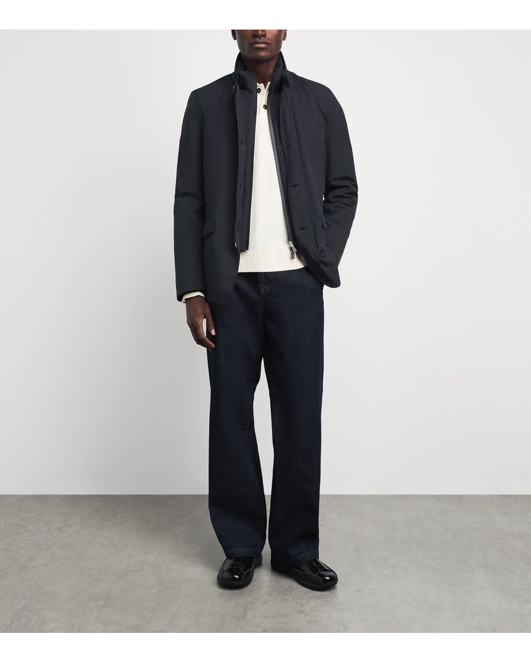 Herno Blue Down Hybrid Jacket for men