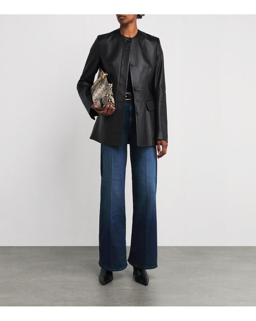 Mother Blue The Hustler Roller Sneak Flared Jeans