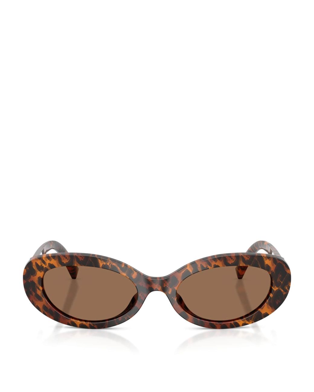 Dolce & Gabbana Brown Tortoiseshell Oval Sunglasses