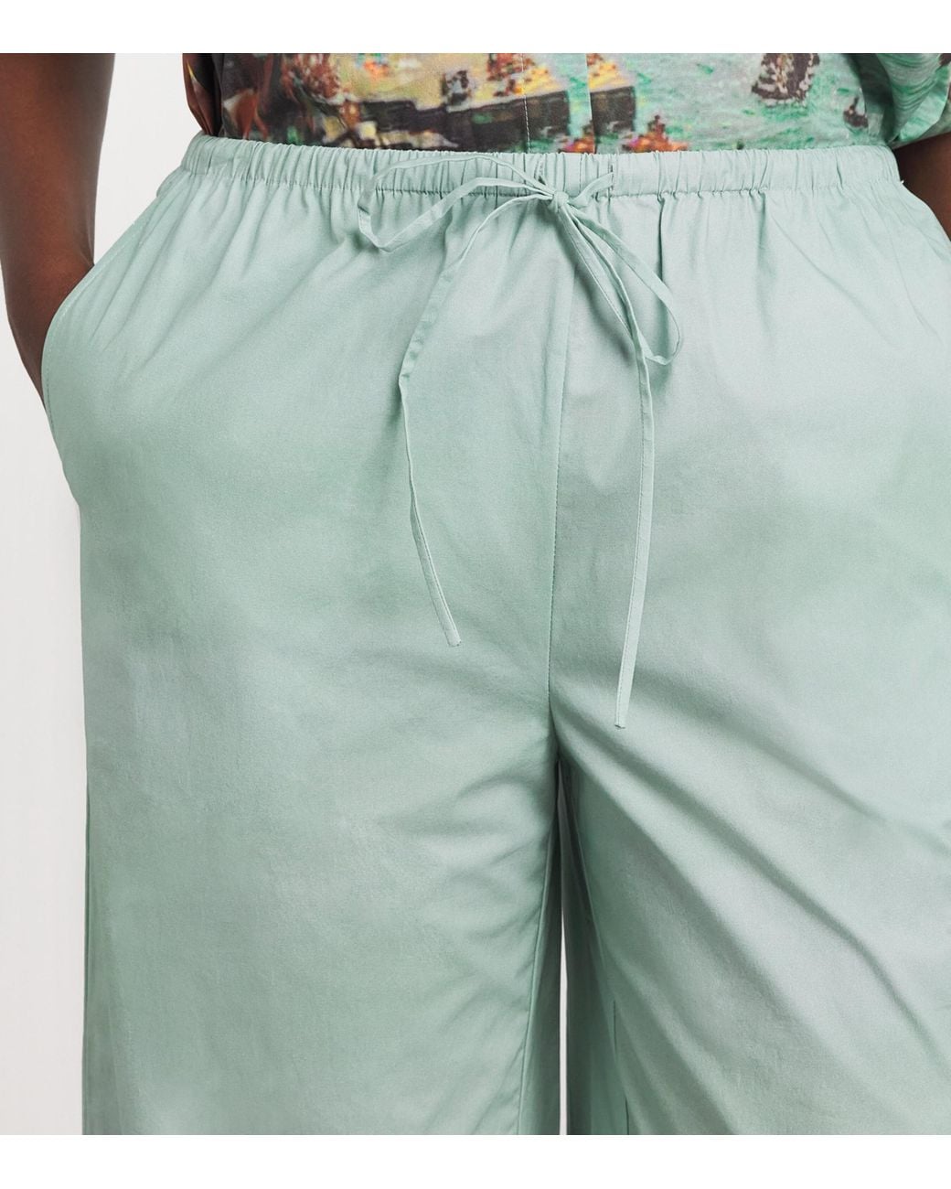 Staud Green Endless Summer Print Mateo Trousers