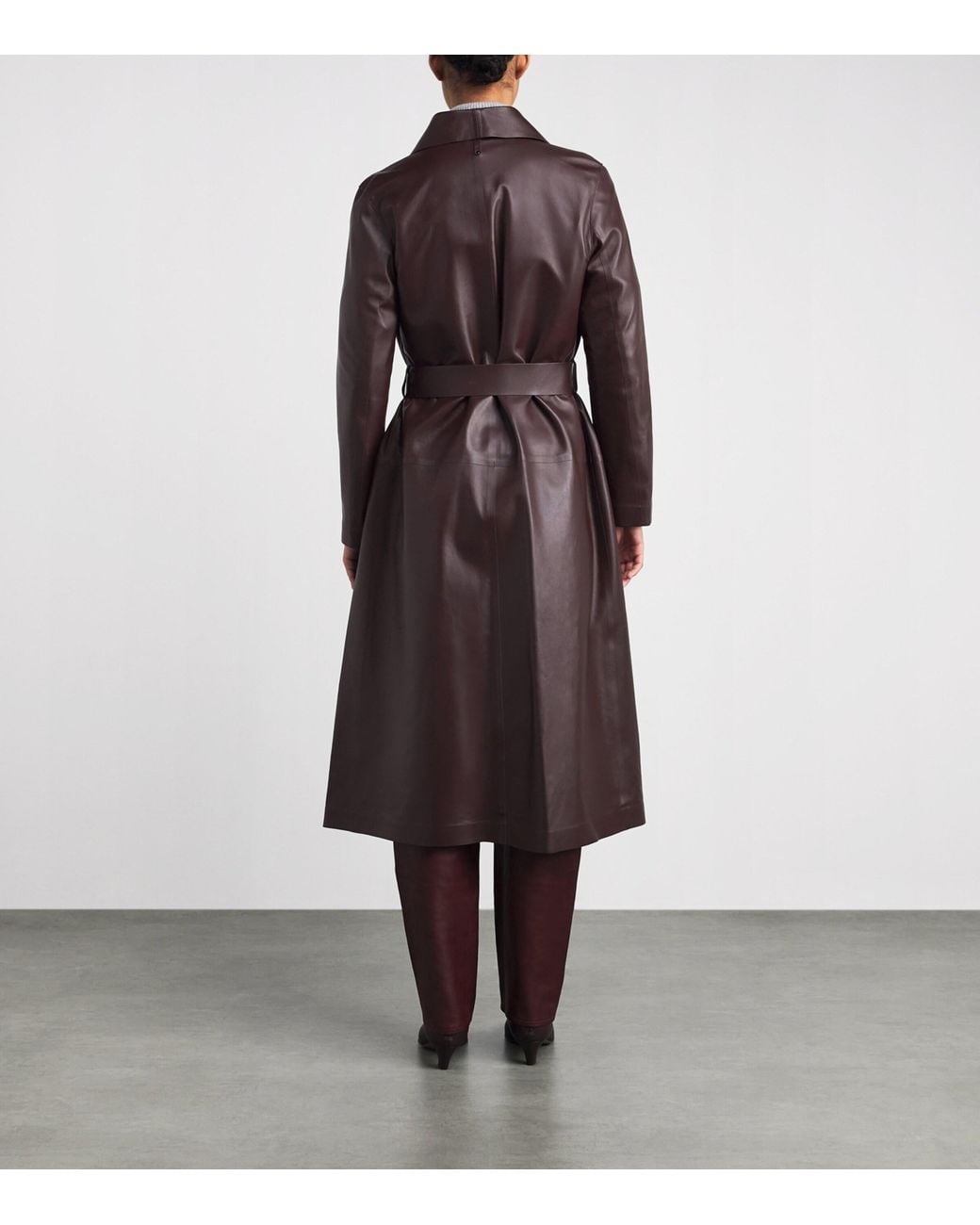 Mackage Purple Mai-L Leather Wrap Coat
