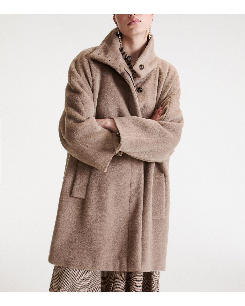 Marella Brown Alpaca-Virgin Wool Coat
