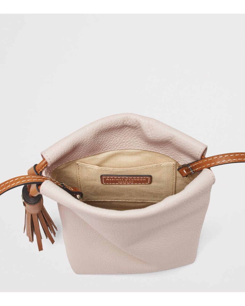 Aspinal Pink Leather Soho Cross-Body Pouch