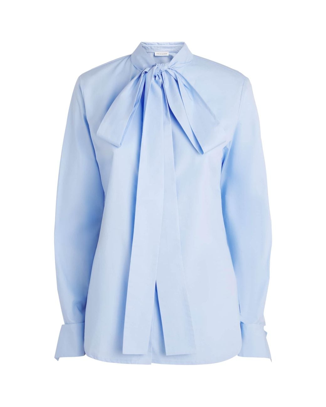 7 For All Mankind Blue Cotton Tie-Detail Shirt