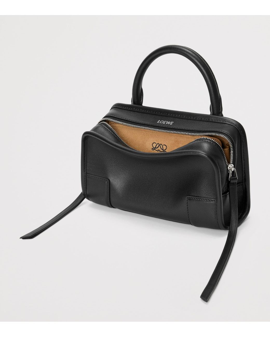 Loewe Black Mini Leather Amazona 180 Top-Handle Bag