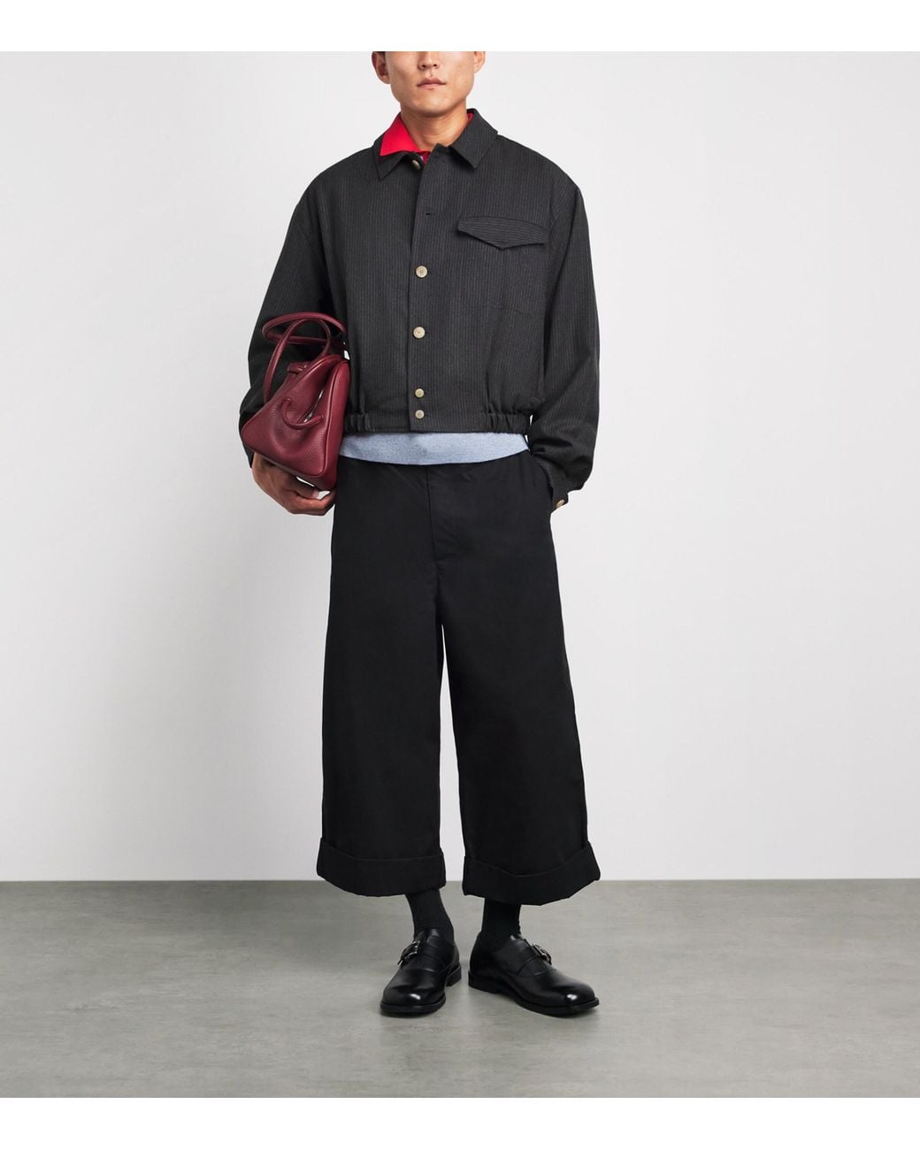 Jacquemus Black Wool Cubano Overshirt for men