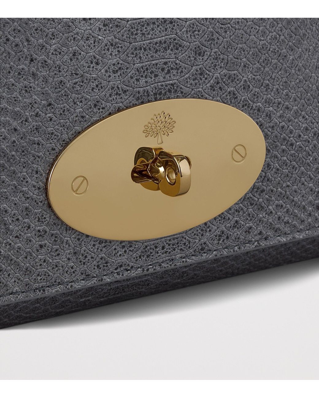 Mulberry Gray Lambskin Lily Clutch Bag
