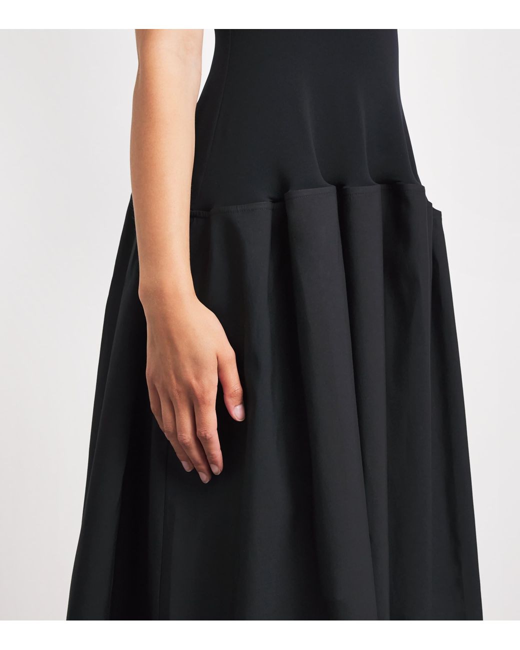 FFORME Black Pleated Marina Maxi Dress
