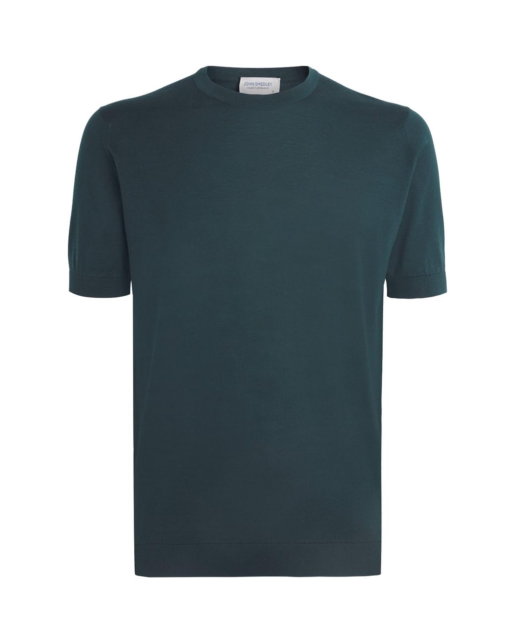 John Smedley Green Merino Wool T-Shirt for men