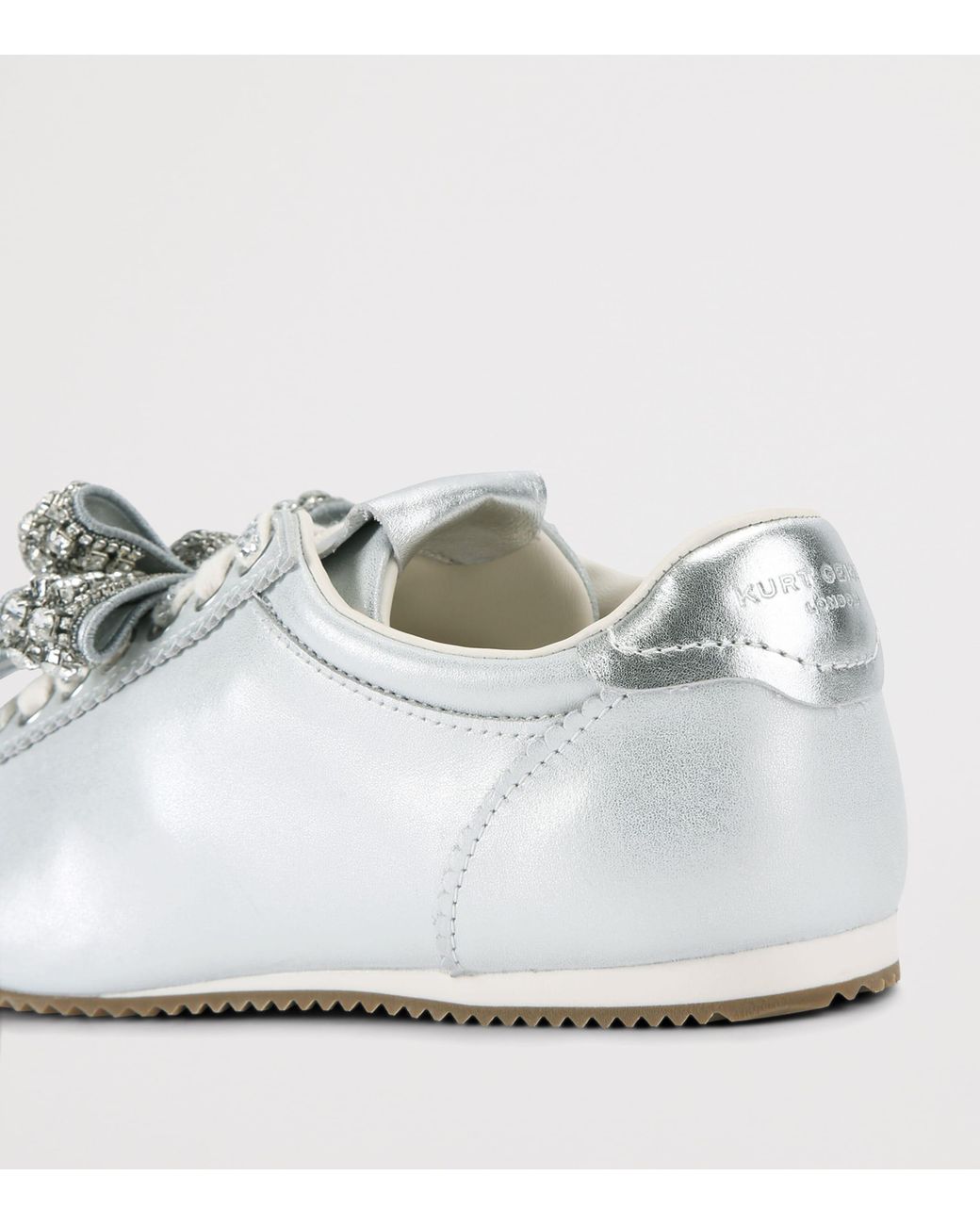 Kurt Geiger White Leather Islington Bow Sneakers
