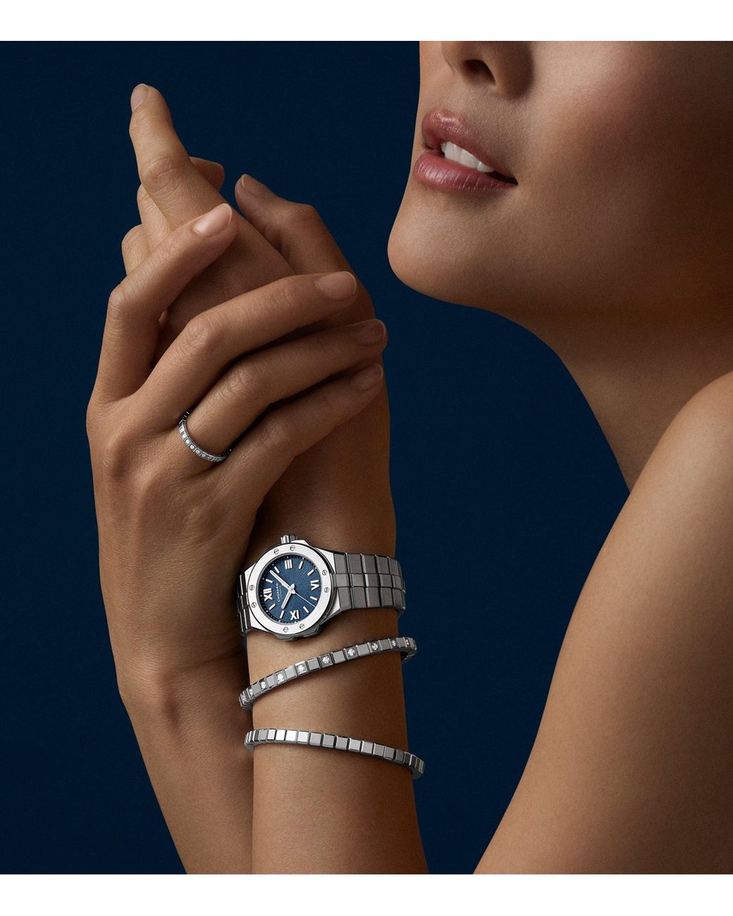 Chopard Metallic And Diamond Ice Cube Ring