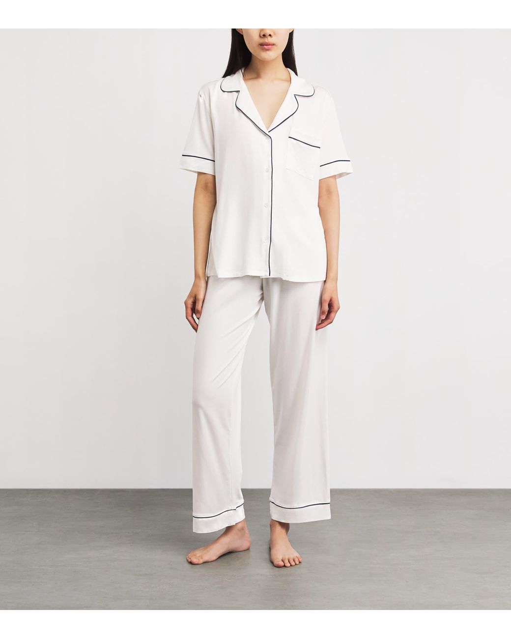 Eberjey White Short-Sleeve Gisele Pyjama Set