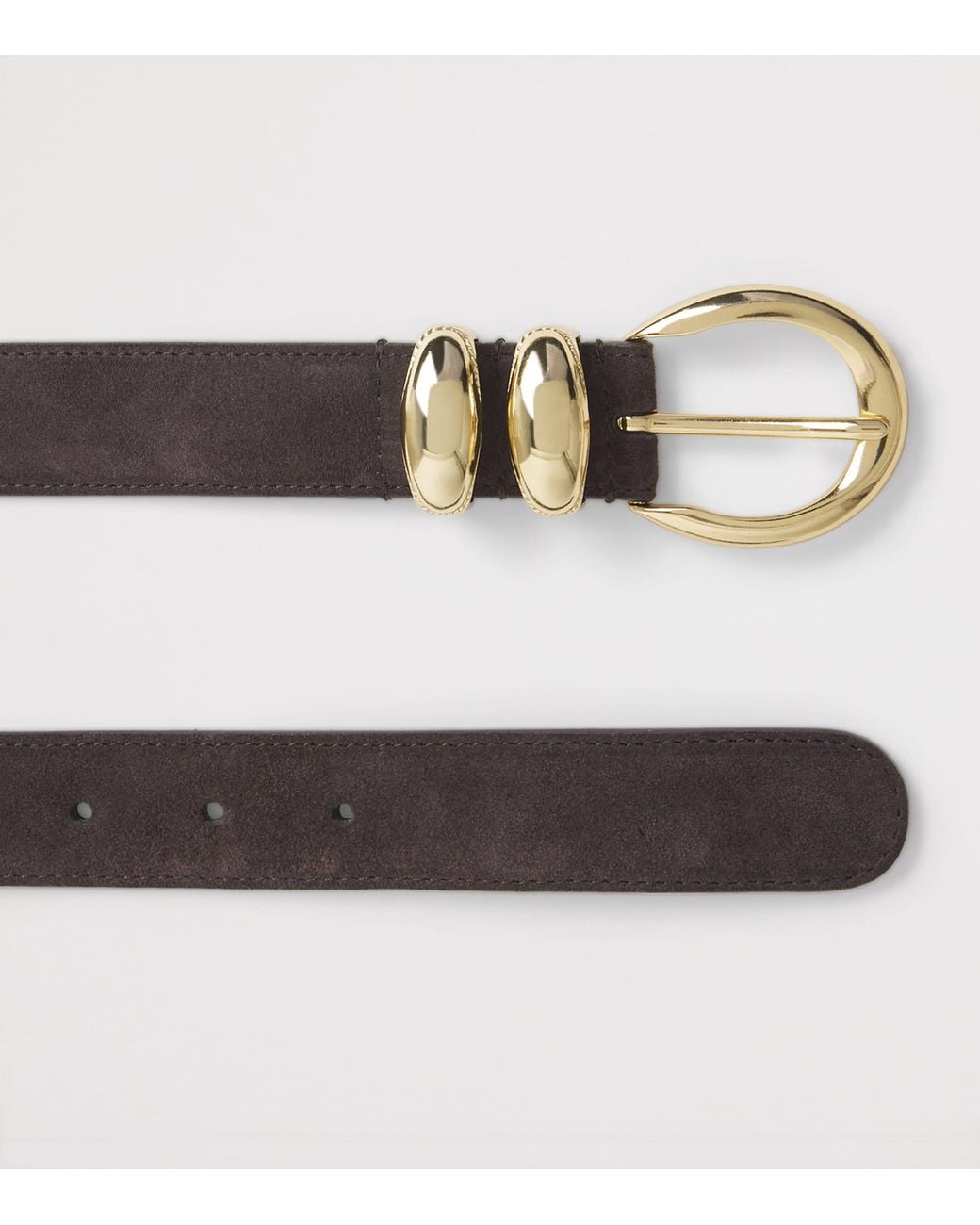 Sandro Black Suede Buckle Belt