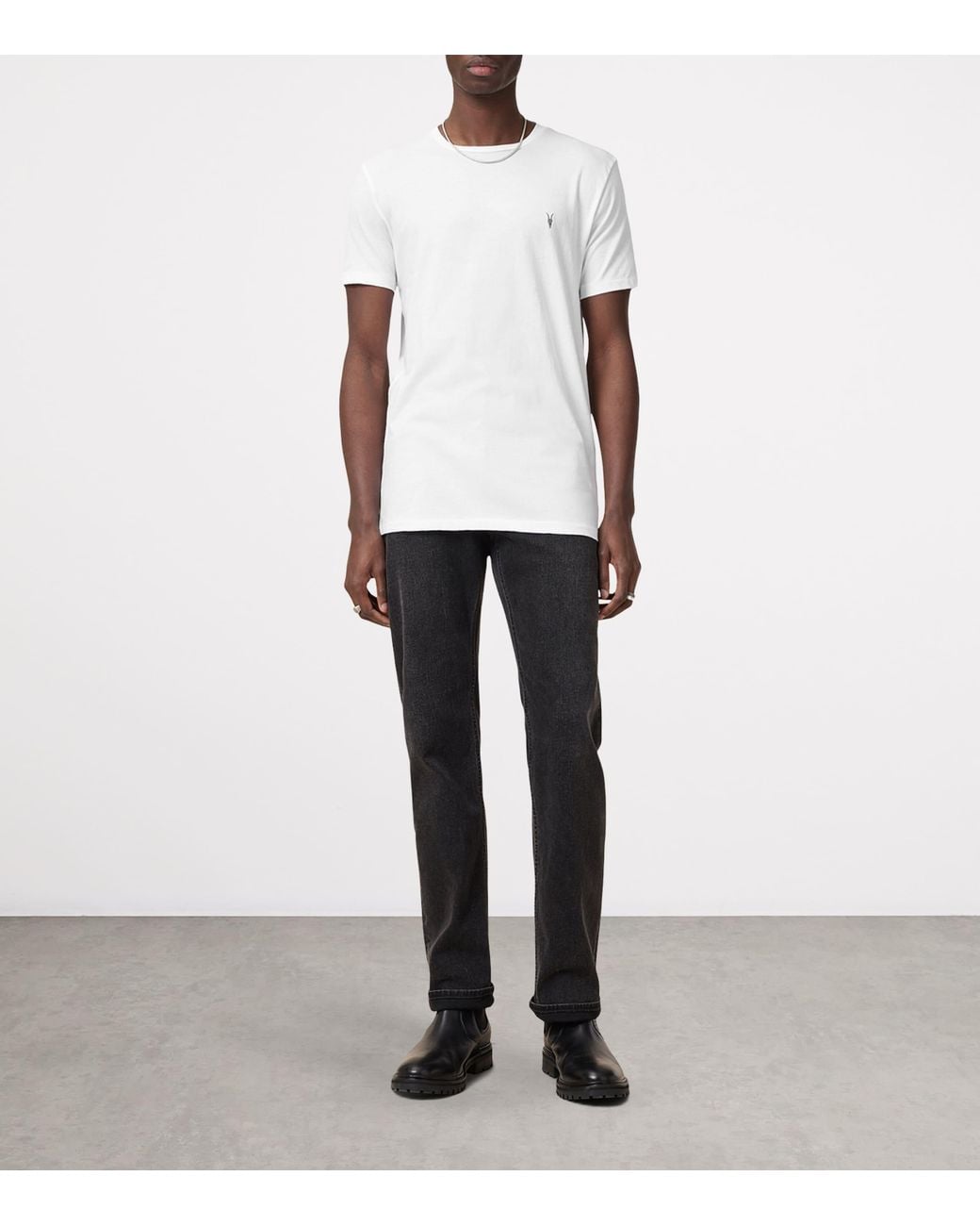 AllSaints White Organic Cotton Tonic T-Shirt for men