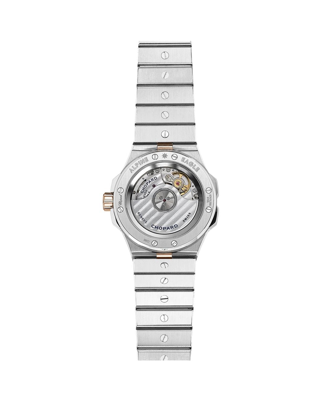 Chopard Metallic Stainless Steel And Diamond Alpine Eagle Watch