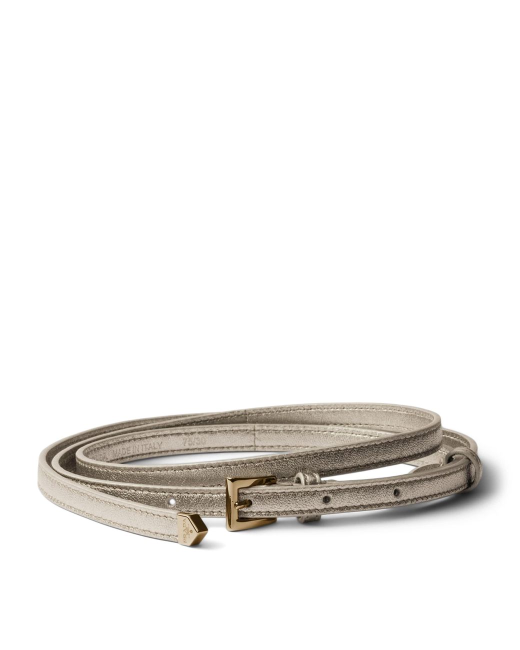 Prada Gray Nappa Leather Belt