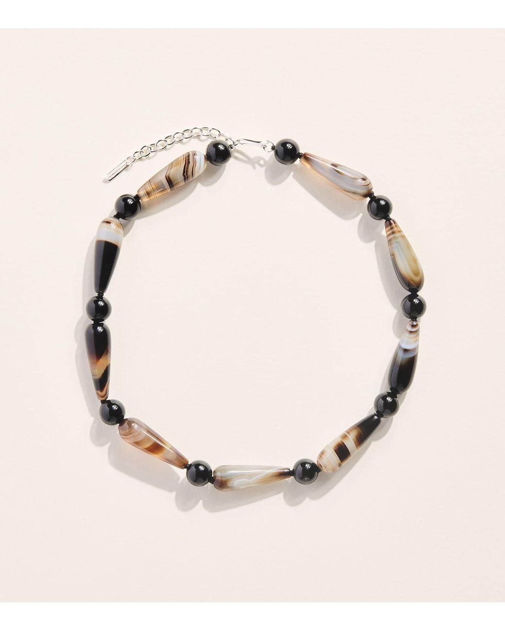 COMPLETEDWORKS Natural And Banded Agate Beaded Necklace