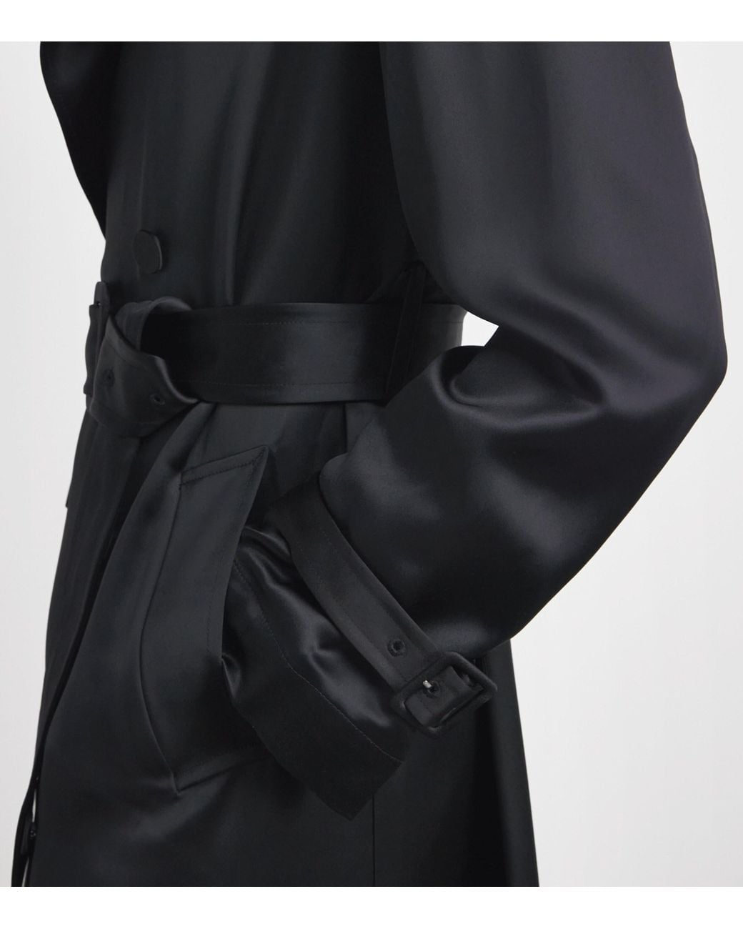 Jonathan Simkhai Black Alvida Belted Overcoat