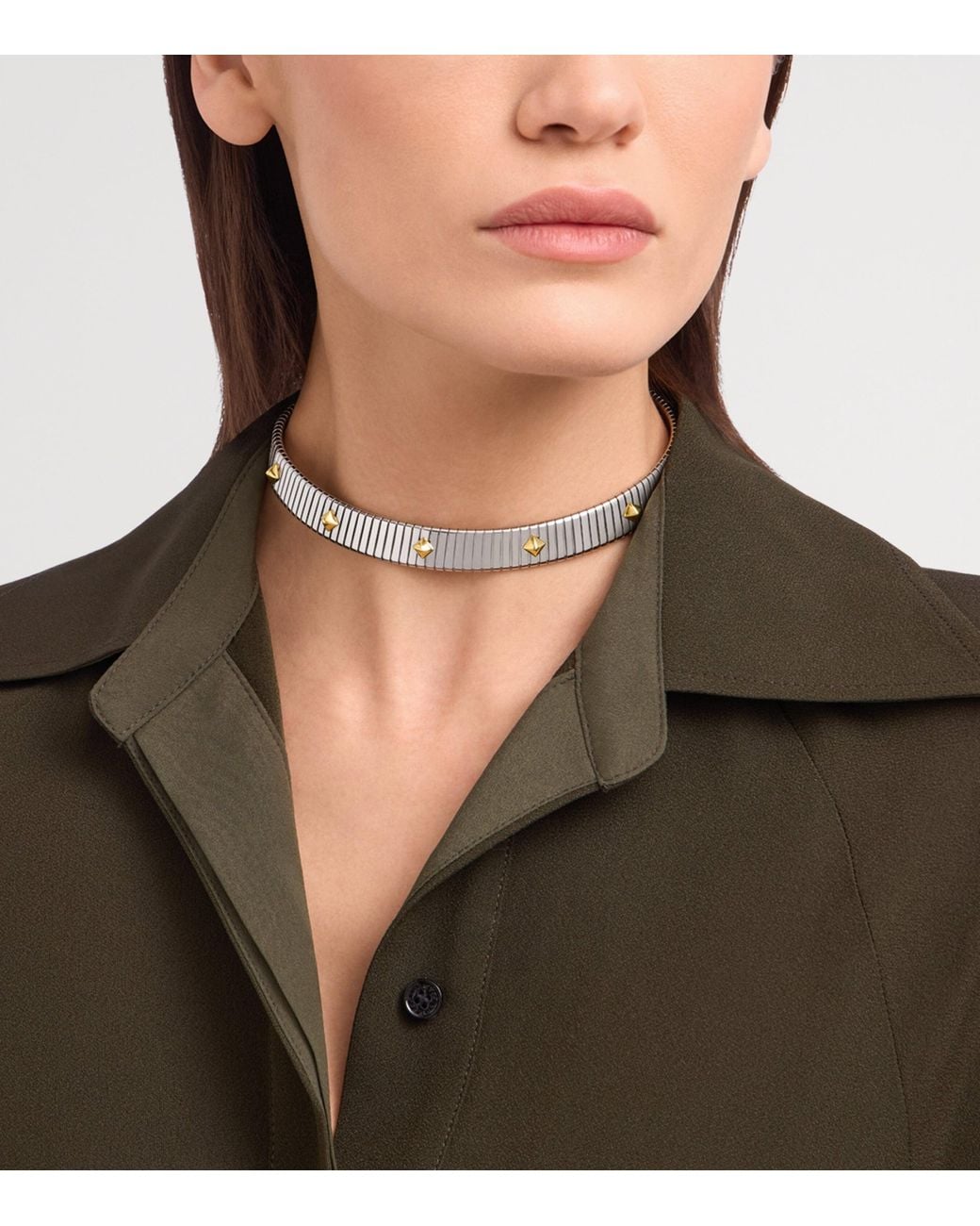 BVLGARI Metallic And Stainless Steel Tubogas Necklace