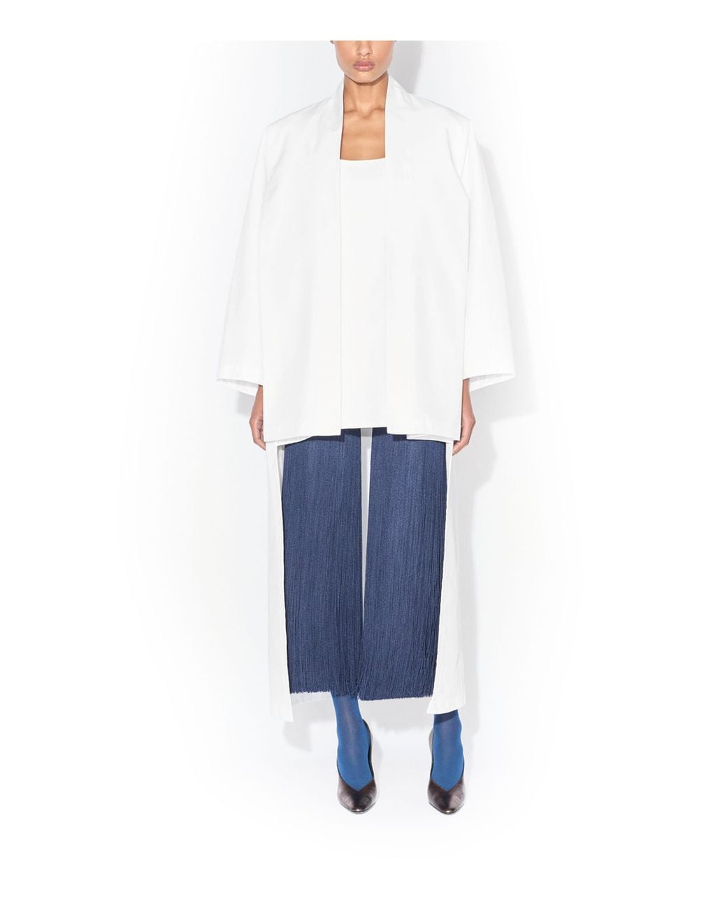 Alaïa White Supima Cotton Kimono Jacket