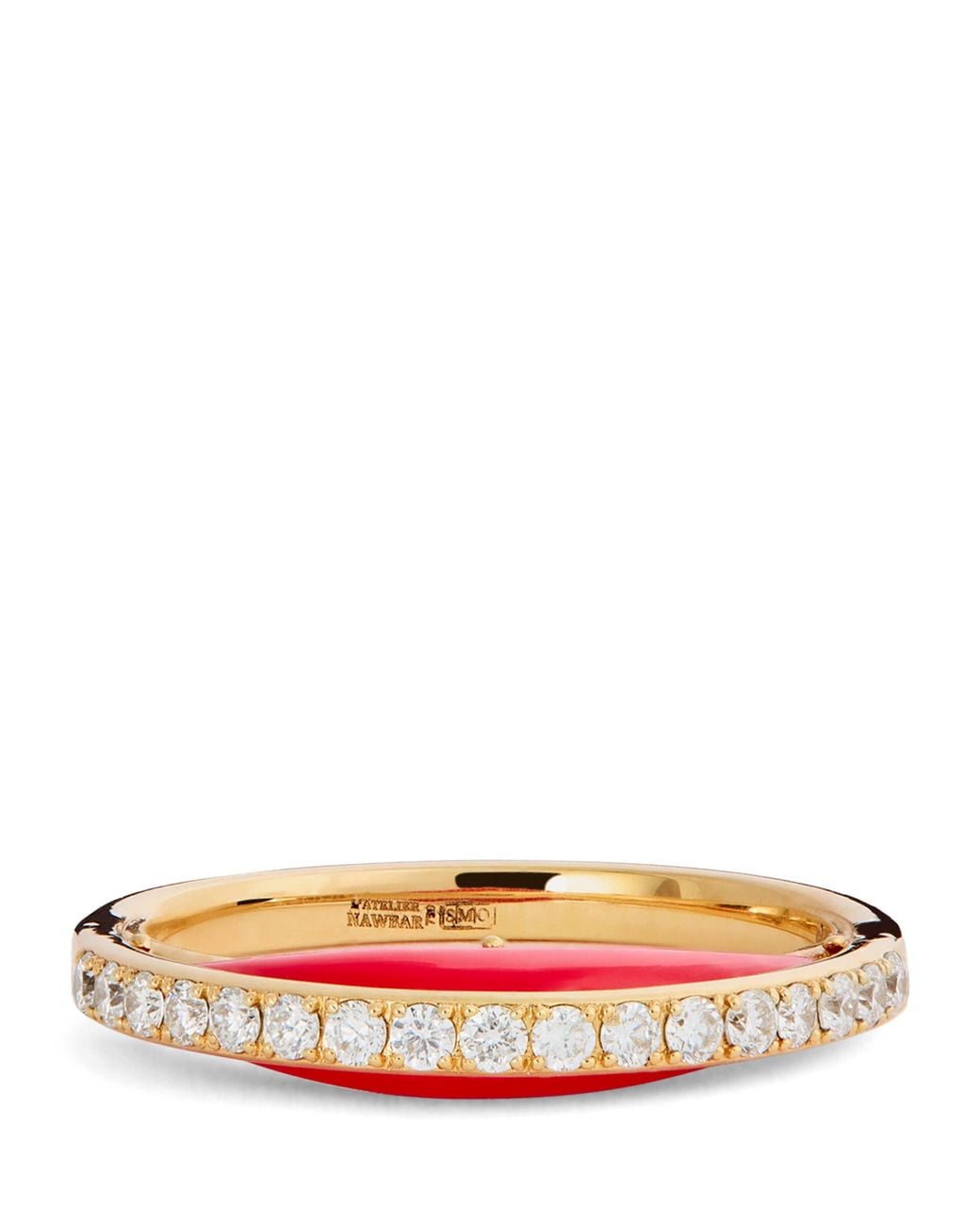 L'Atelier Nawbar Metallic And Diamond Bloop Moon Lot N*91 Ring