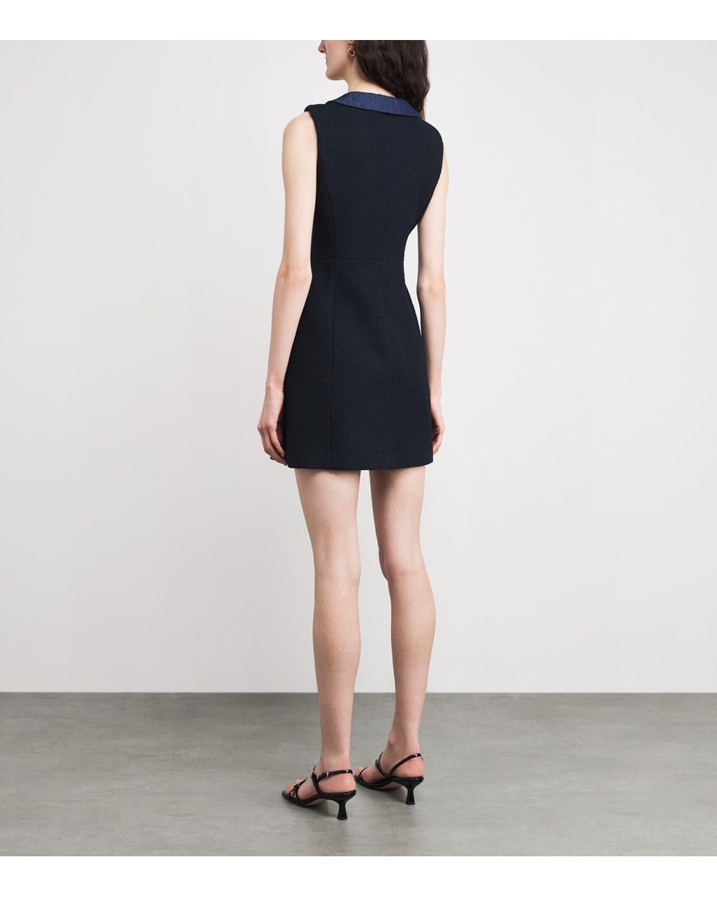 Maje Blue Tweed Mini Dress