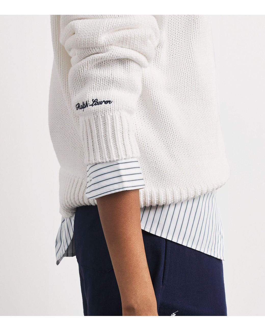 Polo Ralph Lauren White X Wimbledon Cotton Polo Sweater