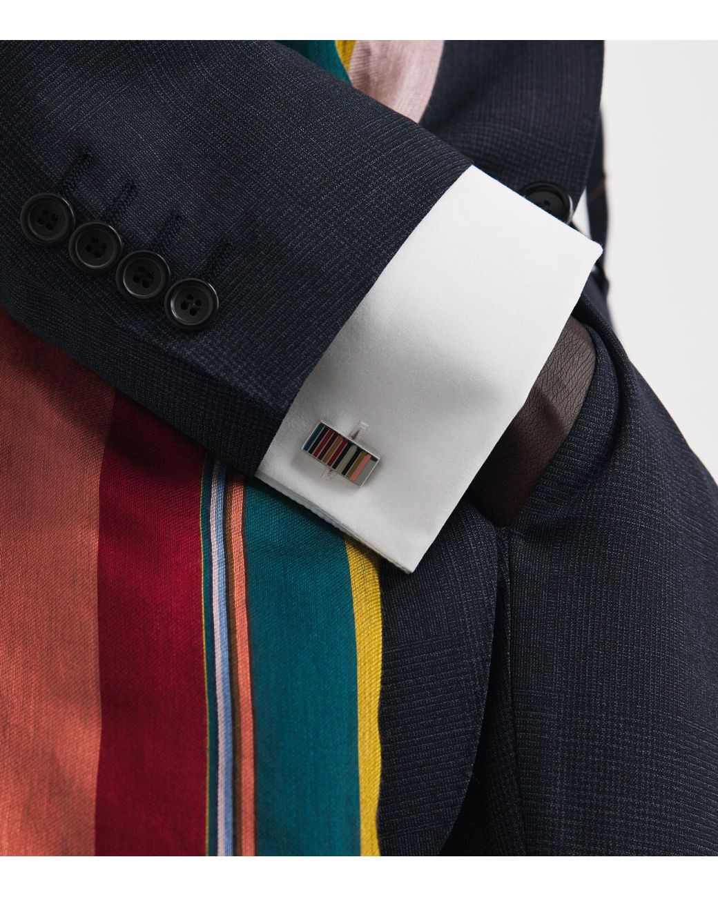 Paul Smith Multicolor Signature Stripe Cufflinks for men