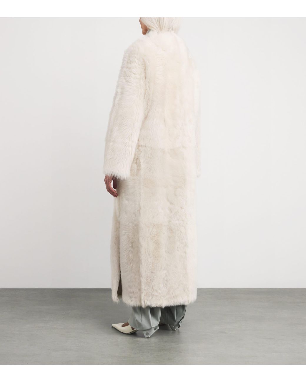 Yves Salomon Natural Lamb Fur Coat