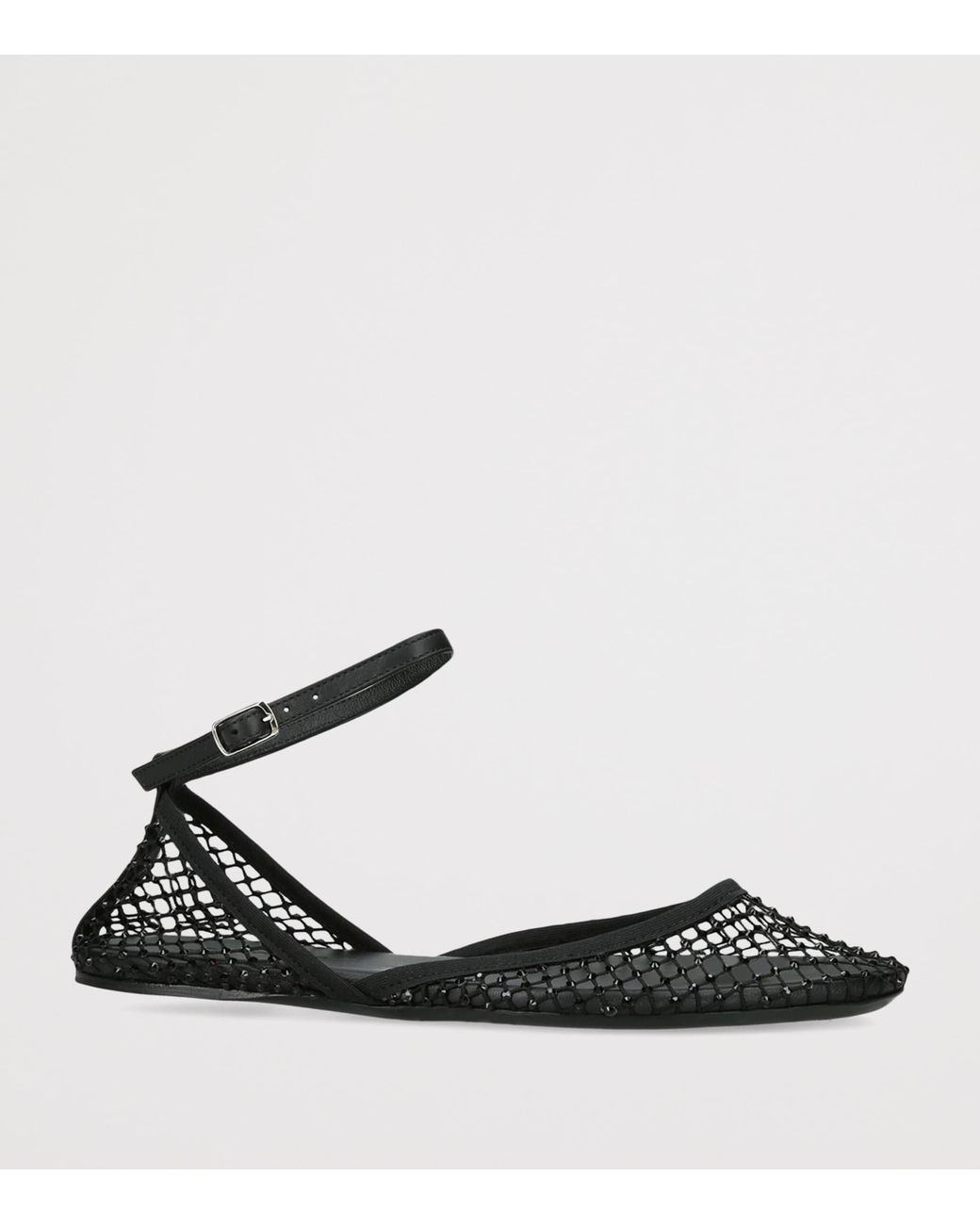 Christopher Esber Black Mesh Minette Ballet Flats