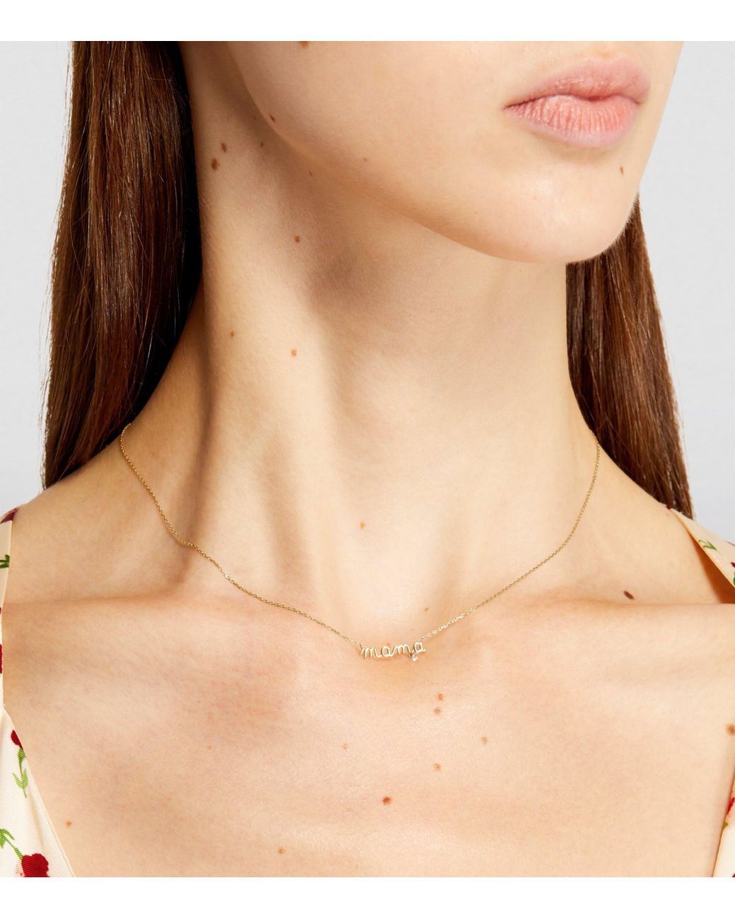 PERSÉE Metallic And Diamond Mama Necklace
