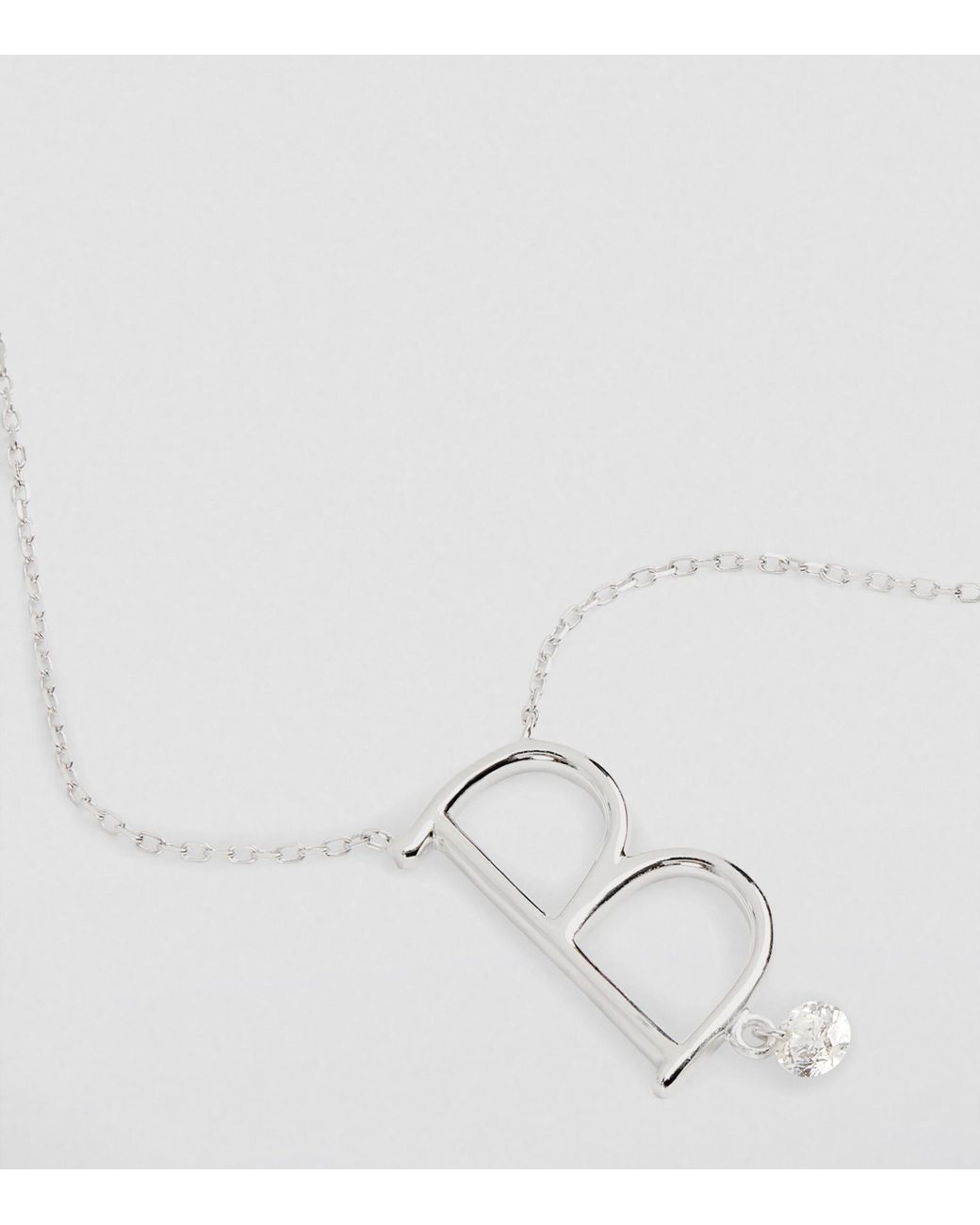 PERSÉE Metallic And Diamond Alphabet Necklace
