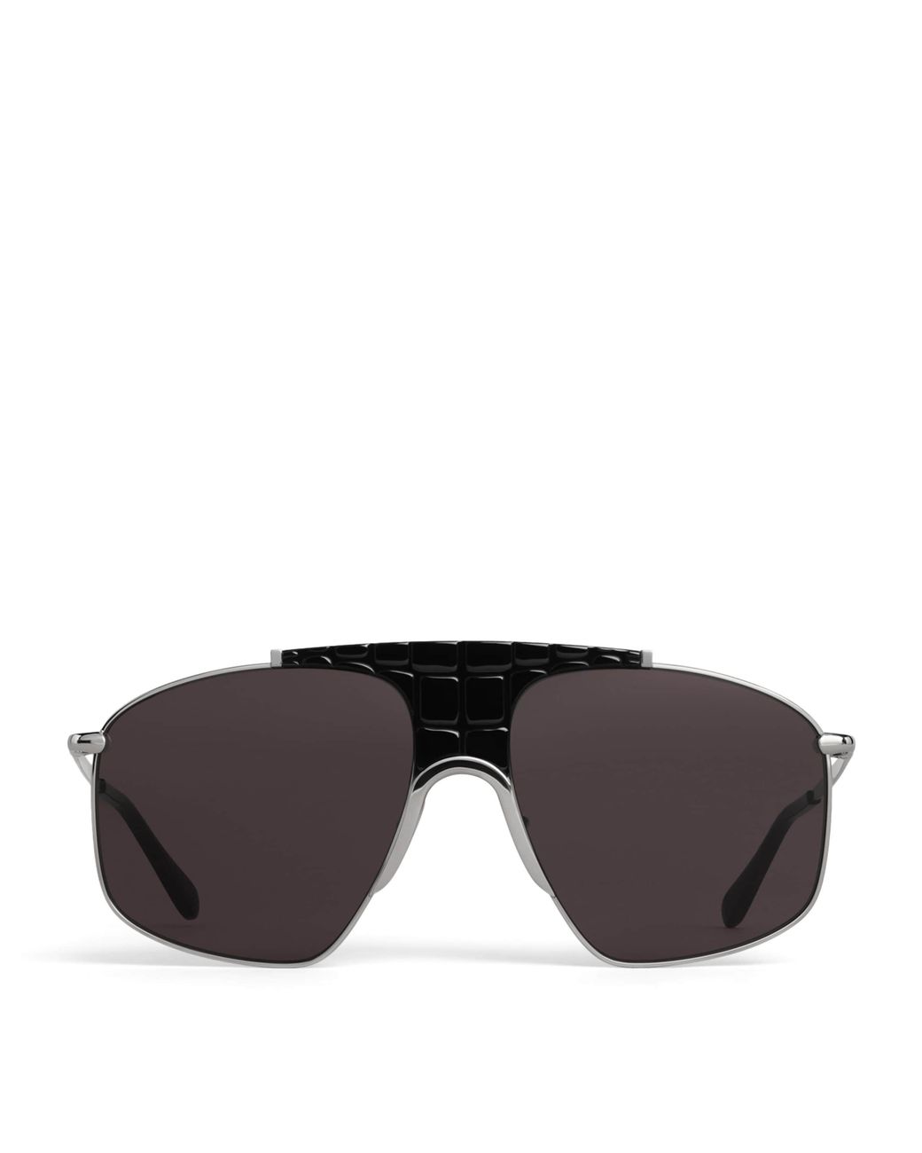 Alaïa Black Metal Aviator Mask Sunglasses