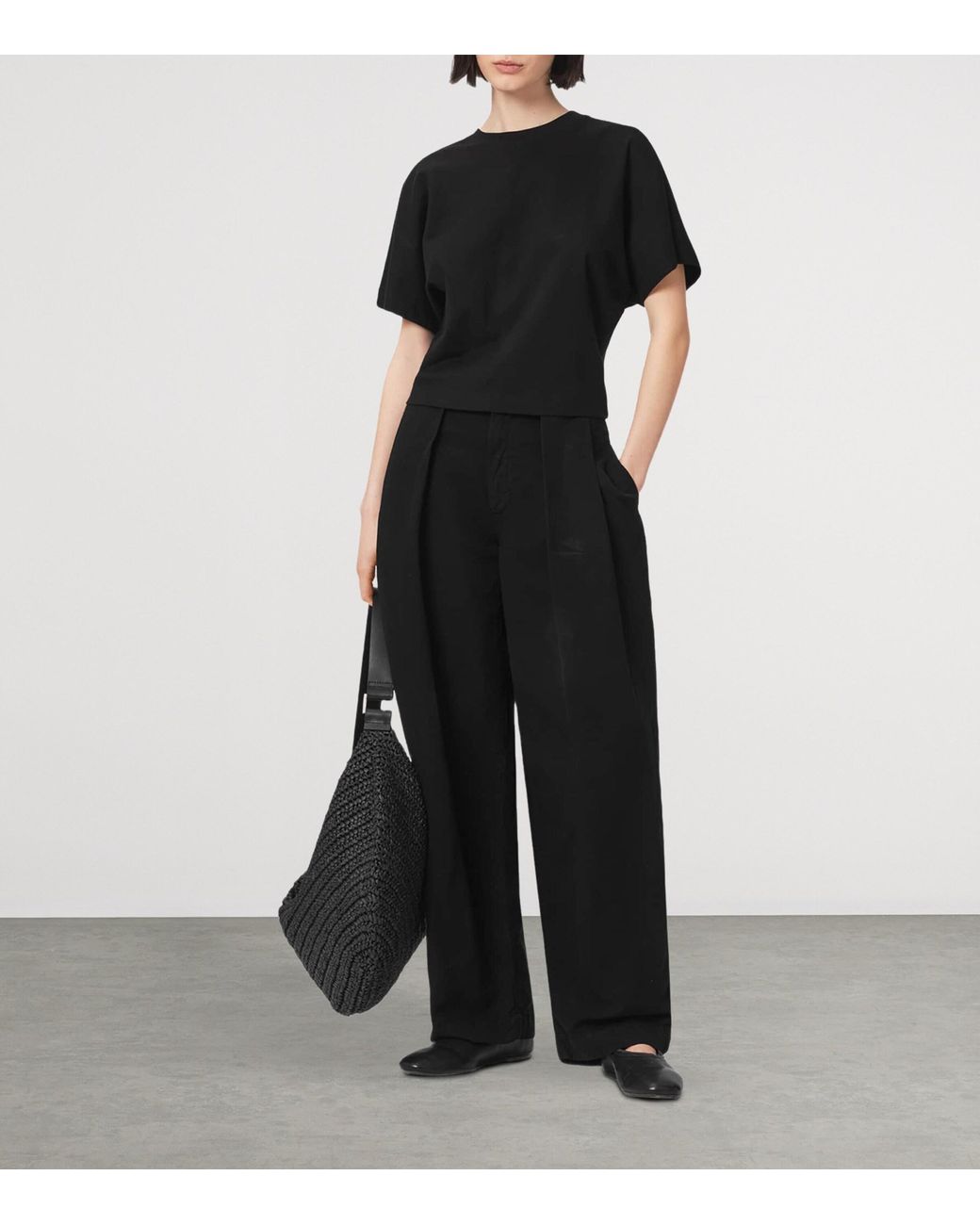 AllSaints Black Organic Cotton Eden Artia T-Shirt
