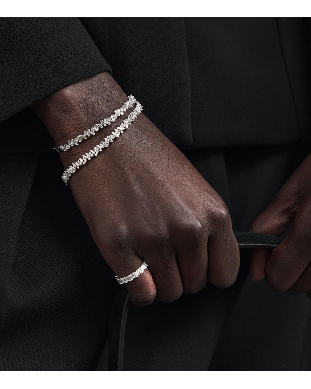 Suzanne Kalan Metallic And Diamond Classic Eternity Ring