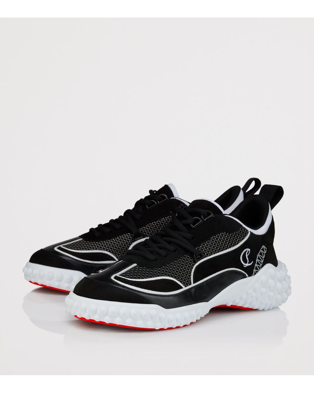 Christian Louboutin Black Mara Mesh Trainers