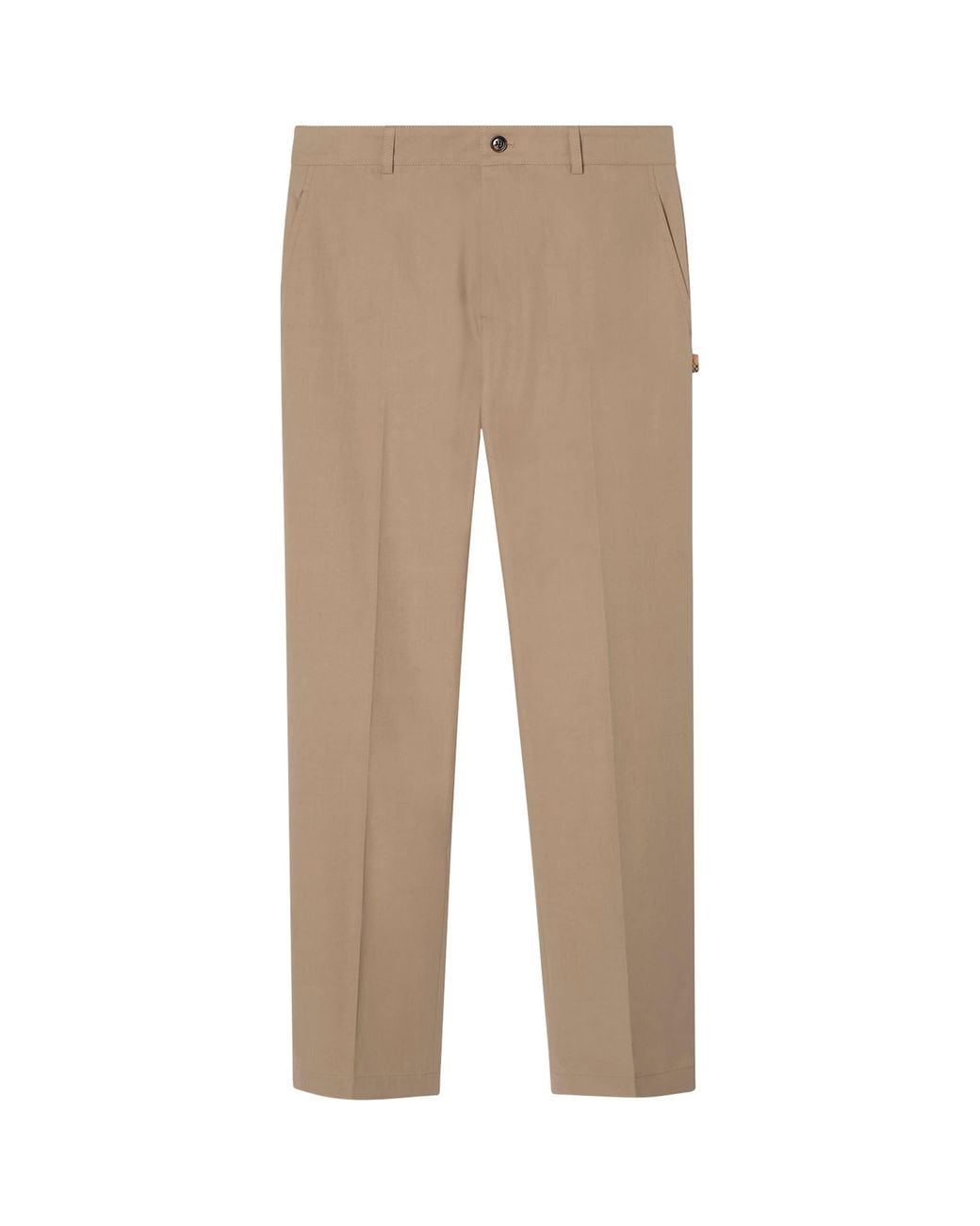 Burberry Natural Cotton Twill Slim Chinos for men