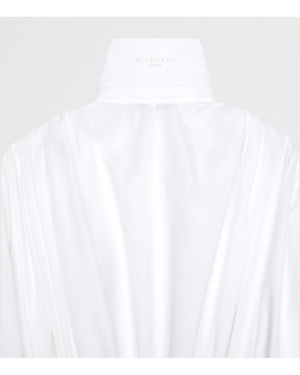 Givenchy White Cotton Bow-Detail Midi Shirt Dress